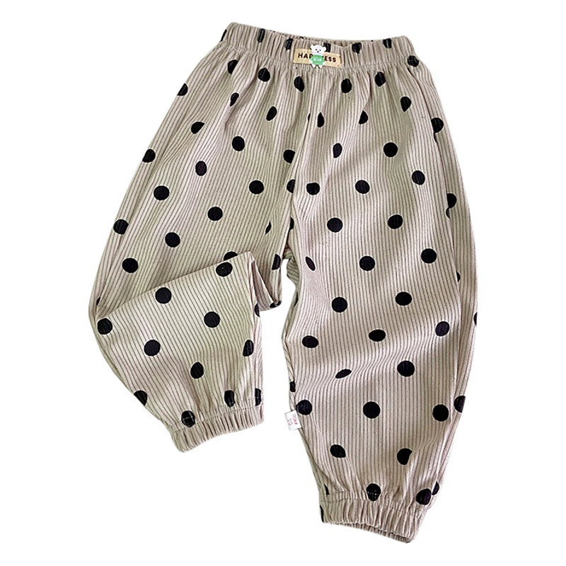 Детские осенние и зимние корейские брюки для девочек Древесная вата с принтом для мальчиков мультяшные повседневные брюки