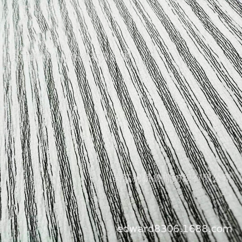 Warp Knitted Yarn-dyed Bubble Crepe Fabric Leather Composite Base Fabric Polyester Cotton Ram Interwoven Grid Mesh Shoe Material Bonded Lining Fabric