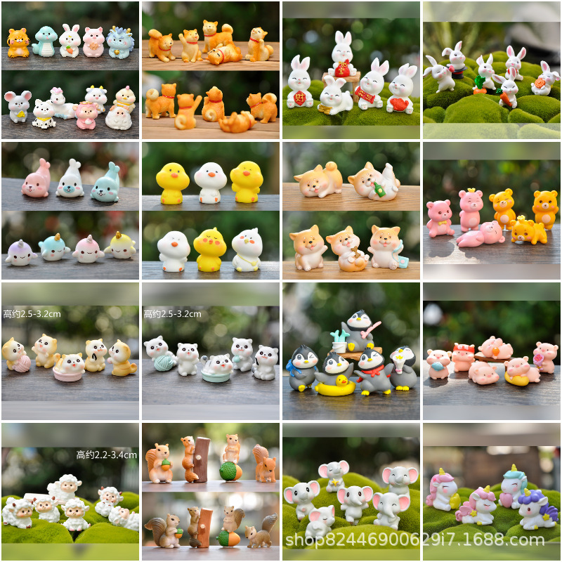 Cartoon zodiac animal doll cute girl heart DIY mobile phone shell desktop decoration decoration wholesale