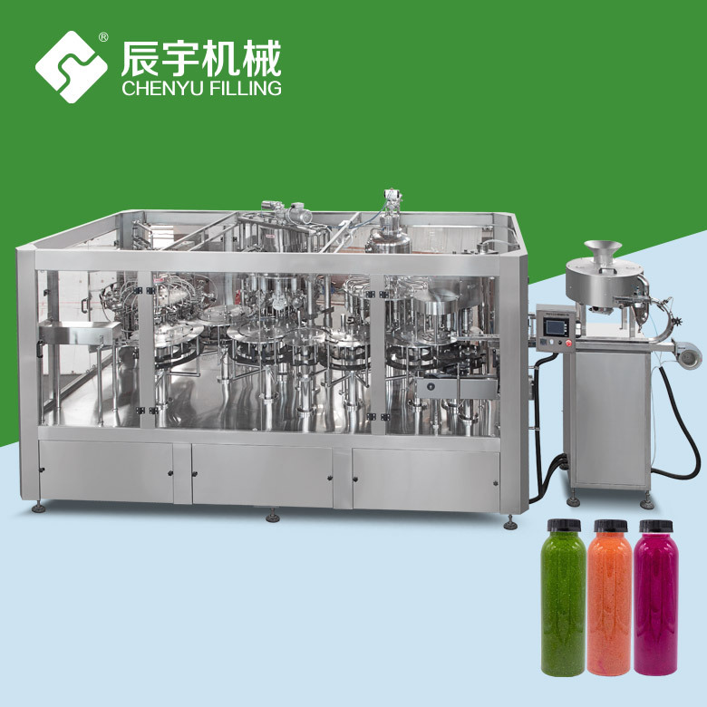 厂家推荐全自动果汁饮料四合一灌装机 果汁果肉灌装设备 加工定制