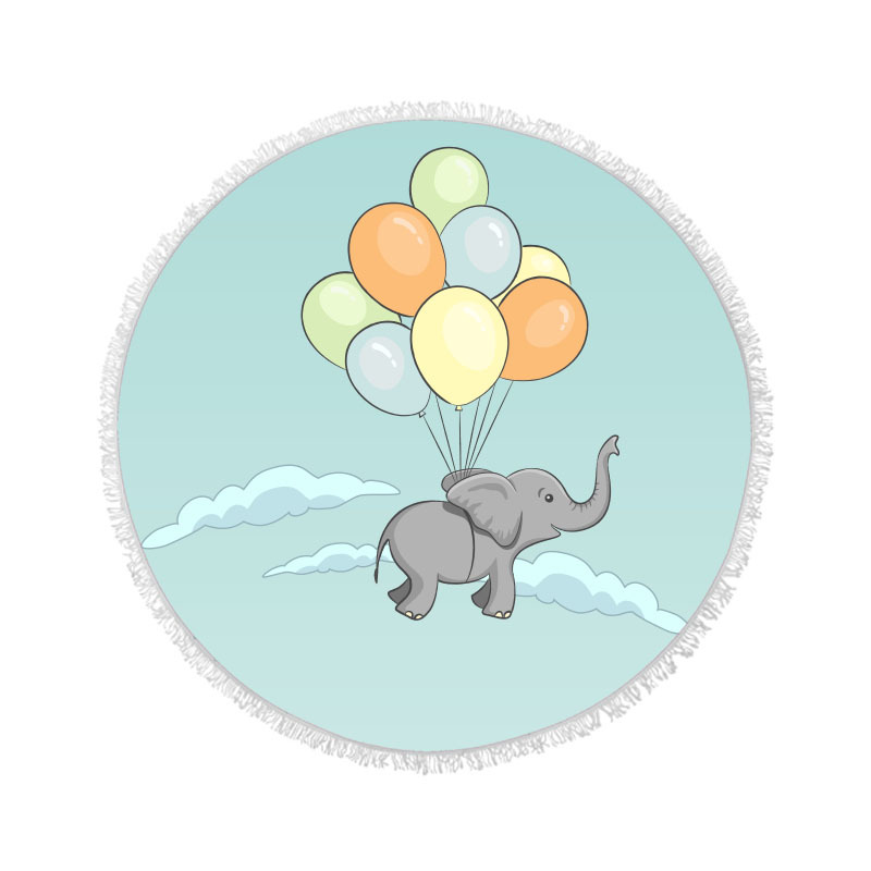 Flamingo microfibra de playa redonda Toalla de baño poliéster algodón impresión Toalla de playa absorbente Toalla de baño lote