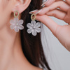 Fresh jewelry, cute earrings from pearl, plant lamp, Aliexpress, flowered, four-leaf clover