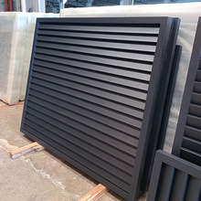 定制新中式铝合金护栏别墅小区庭院百叶款围栏户外围墙铝艺防护栏