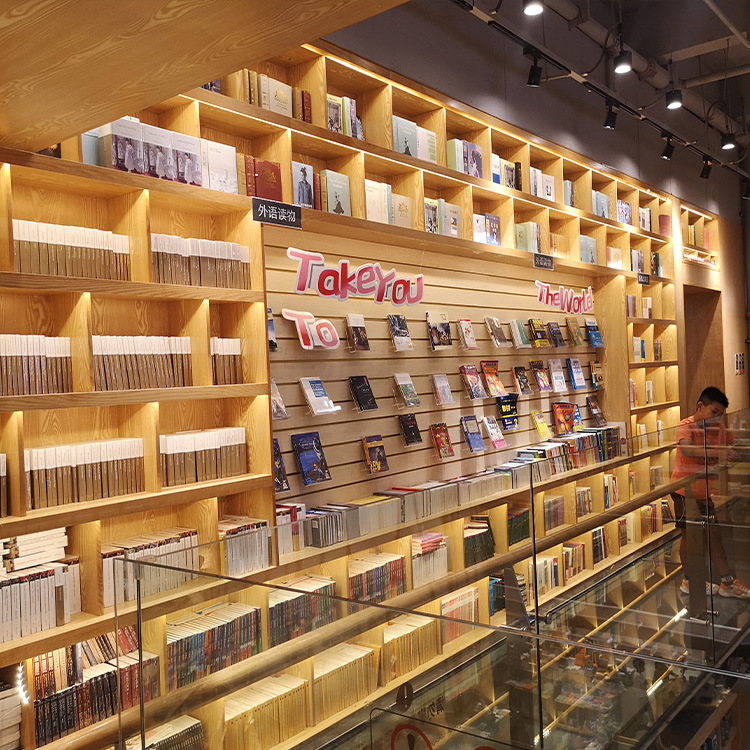 シンプルな格子組み合わせ収納キャビネット図書館大型床置きディスプレイ両面本棚読書室本棚