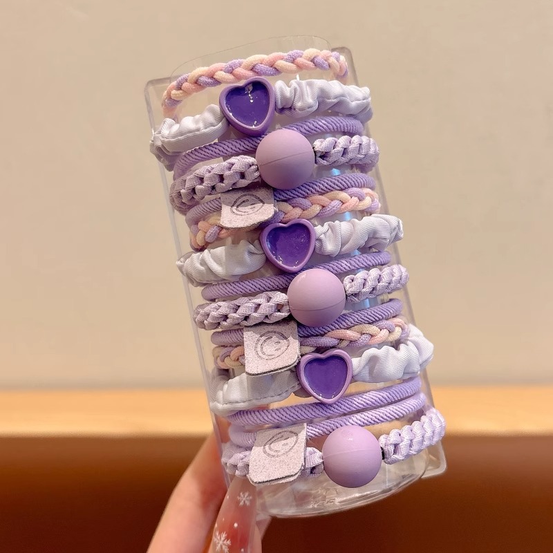 Gomas para el cabello de colores, elásticas y suaves, no dañan el cabello, set al por mayor para niñas