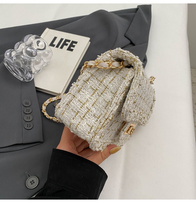 Borsa a tracolla donna con catena piccola borsa a spalla elegante_voghion.com