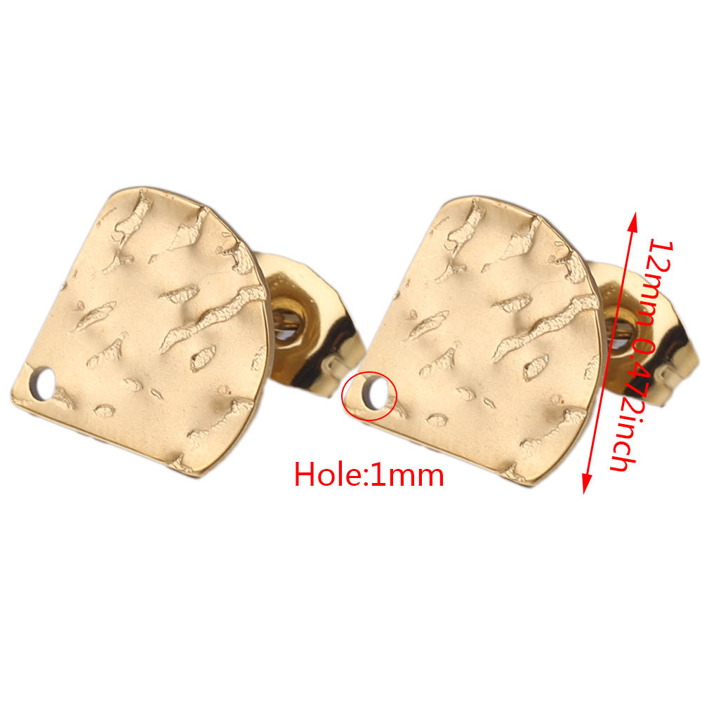 Pendientes geométricos de acero inoxidable europeos y americanos columna en relieve DIY pendientes pieza con agujero accesorios de joyería pendientes de acero de titanio producción