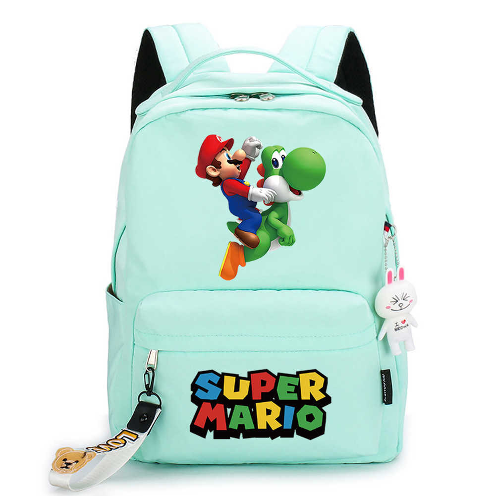 MOCHILA - PEQUENO PIRATA - 13 / Popular game peripherals elementary and middle school students' schoolbags rabbit pendant large capacity backpack travel bag (single piece)