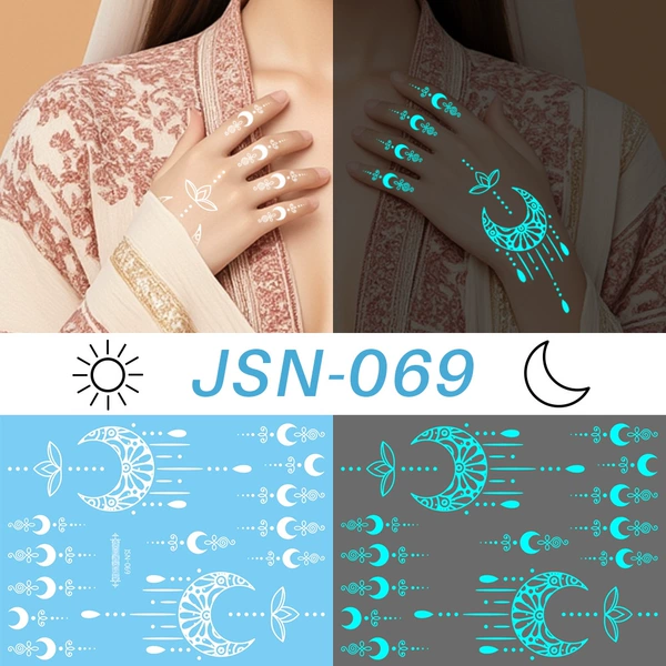 JSN-069 (Stars and Moon Luminous Tattoo Sticker)