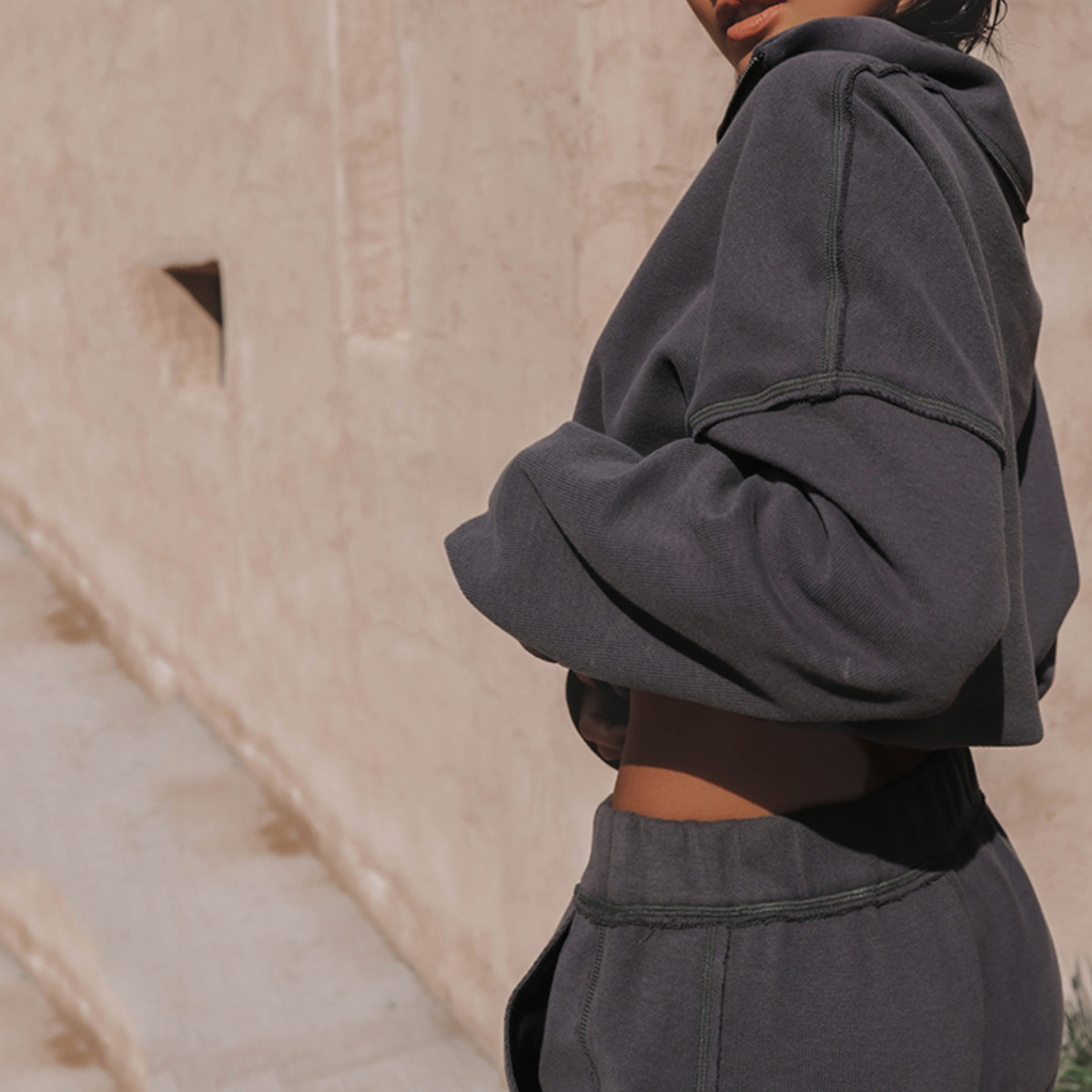 2025 INS Autumn Winter New European And American Foreign Trade Women's Fashion Sports Casual Sweatshirt Two-Piece_ecoleips.com