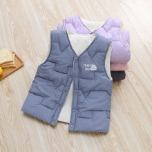 儿童秋冬新款棉马甲加绒时尚保暖中大童贴上保暖坎肩百搭冬季上衣
