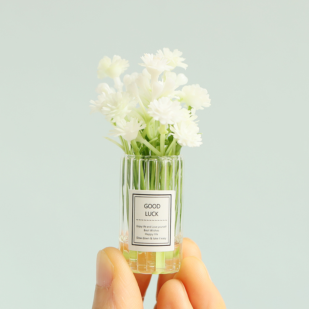 [Actualización] 6 puntos 8 OB11 bJD BLYTHE casa de muñecas mini miniatura modelo accesorios jarrón jazmín