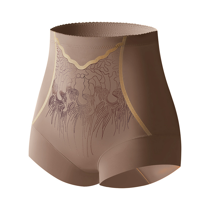 Pantalón Moldeador de Cintura Alta de Nailon Sin Costuras Control de Abdomen y Levanta Glúteos para Posparto