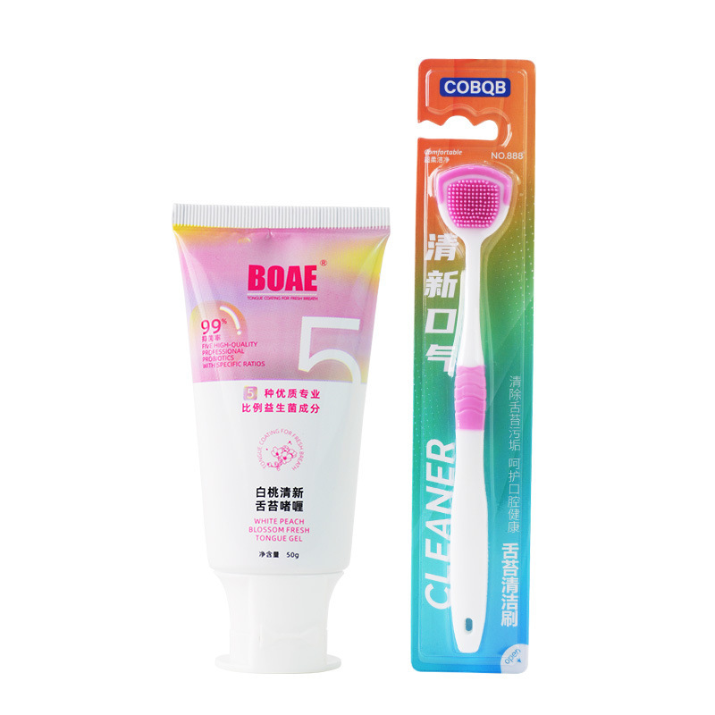 Gel limpiador de pelaje de lengua desechable, aliento fresco y olor peculiar, crema portátil de pelaje de lengua, fabricante de raspado de pelaje de lengua
