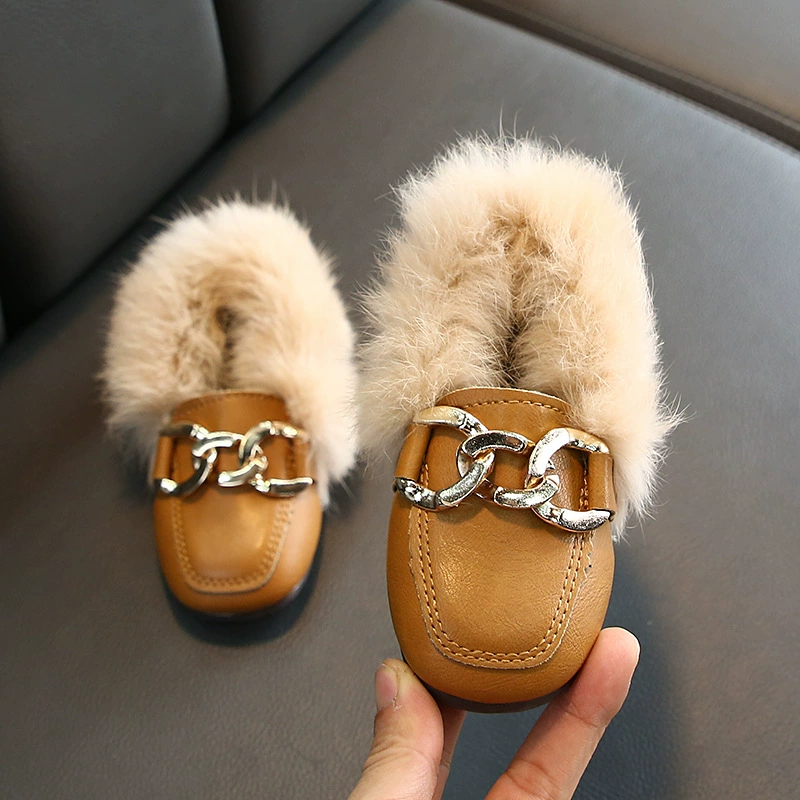 Демисезонная обувь, детские флисовые модные тёплые ботинки, стиль Chanel