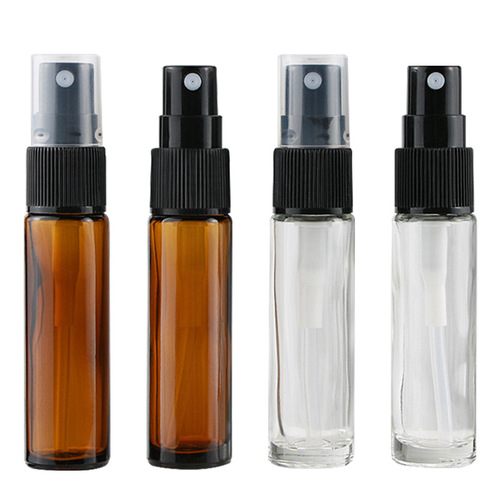 Perfume spray glass bottle 10ml transparent brown toner sunscreen spray sample bottle cosmetic bottle