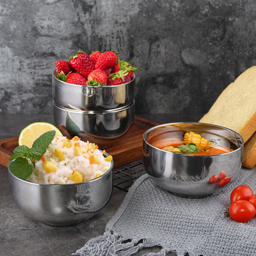 Flag Feng Creative Travel Portable Stainless Steel Bowl Utensil Set Vintage Bowl Utensil Family Dining Set Japanese Rice Bowl Bag