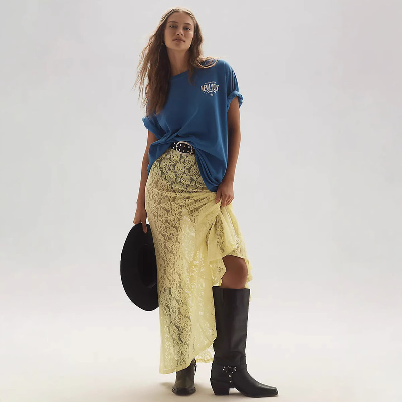 S32307 Europe and the United States cross-border new lace hollow jacquard dress perspective sexy dress casual commuter women's clothing