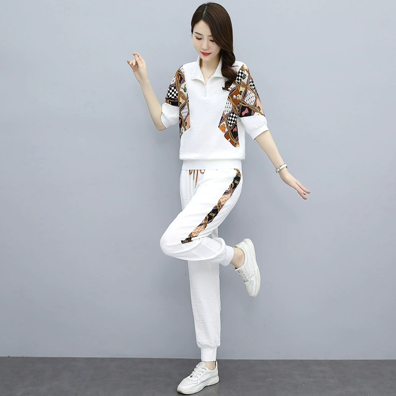 Оптовая продажа, модные костюмные брюки, новинка 2025 года, повседневная женская одежда для похудения и уменьшающие возраст спортивные леггинсы из двух частей в западном стиле