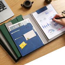定制多功能A4皮质拉链包经理夹销售资料合同商务办公板夹文件夹