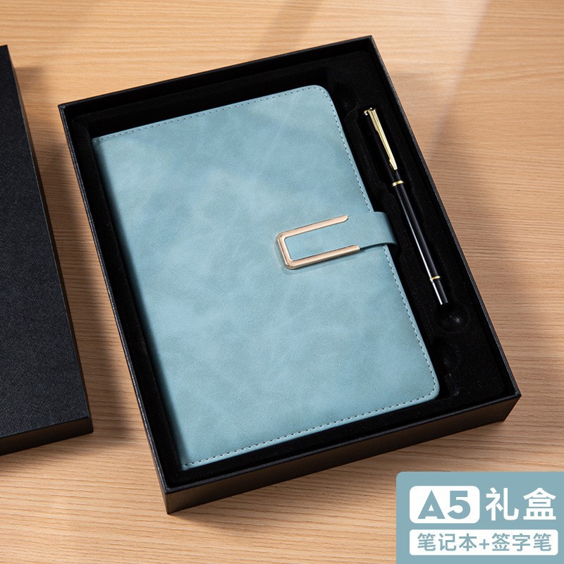 A5 레이크 블루 U 버클(검은색 하늘과 땅 덮개 선물 상자 선물 가방)