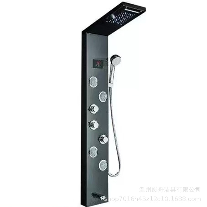 Pantalla de ducha Juego de ducha inteligente Ducha integrada Juego de baño de salida de agua multifuncional de cinco velocidades