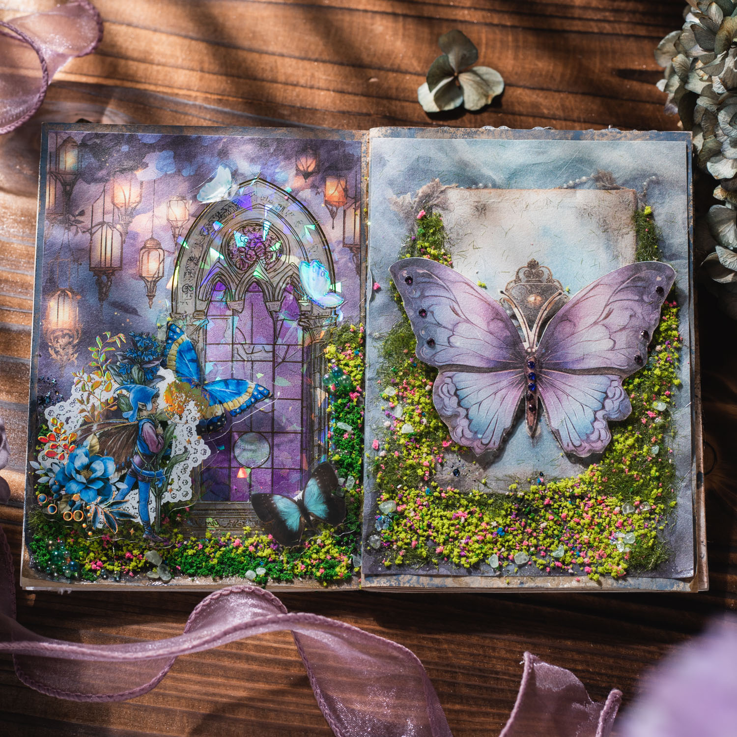 Sueño Fondo mano cuenta Material 50 piezas en 6 tipos Hermoso día de papel material serie de fantasía de Alicia