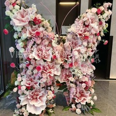 Xiaohongshu 巨大な蝶造花インターネット有名人チェックイン写真ショッピングモールディスプレイイベントレイアウト小道具造花素材