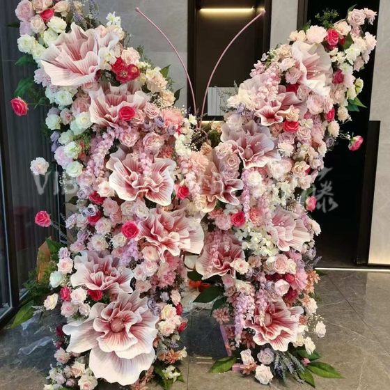 Little Red Book Giant Butterfly Artificial Flower Popular Check-In Photo Shopping Mall Display Event Layout Props Artificial Flower Material
