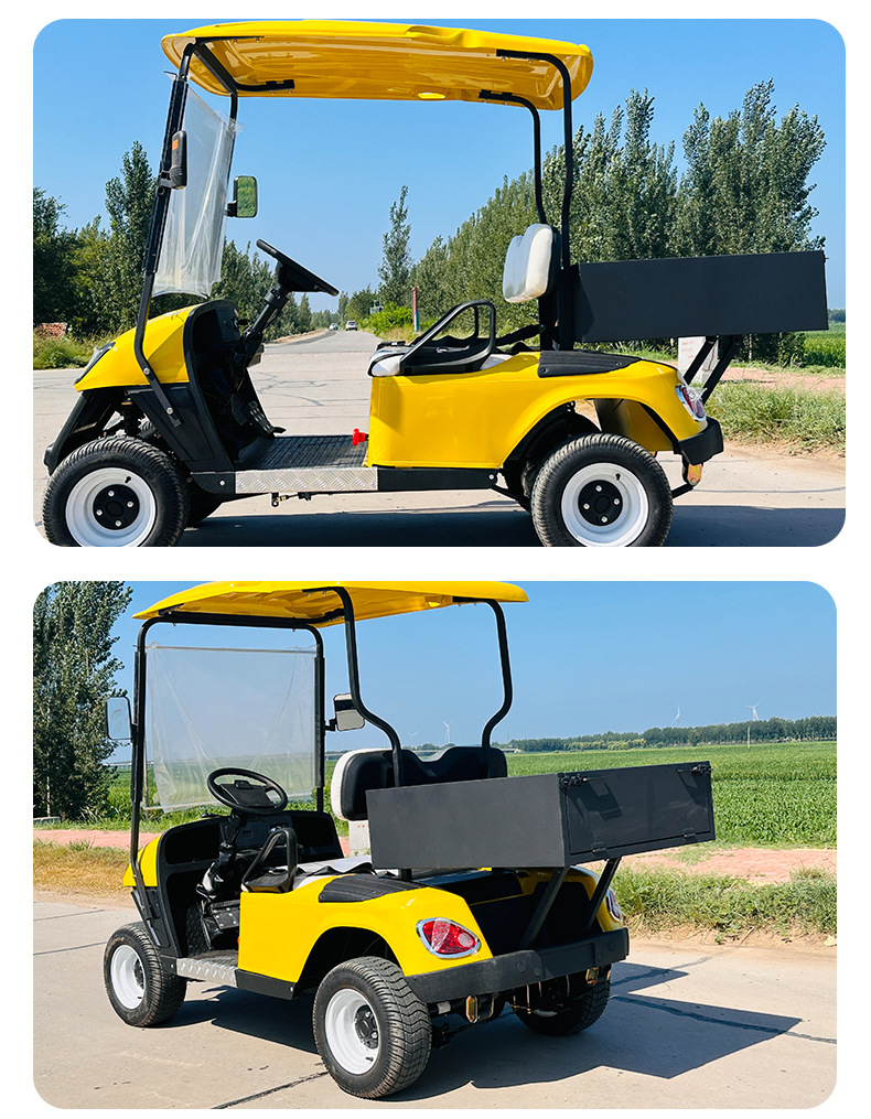 Electric Golf Carts Can Be Customized for Campus Hotels, Airport Shuttles, Scenic Spots, Four-Wheel Sightseeing Vehicles with Buckets