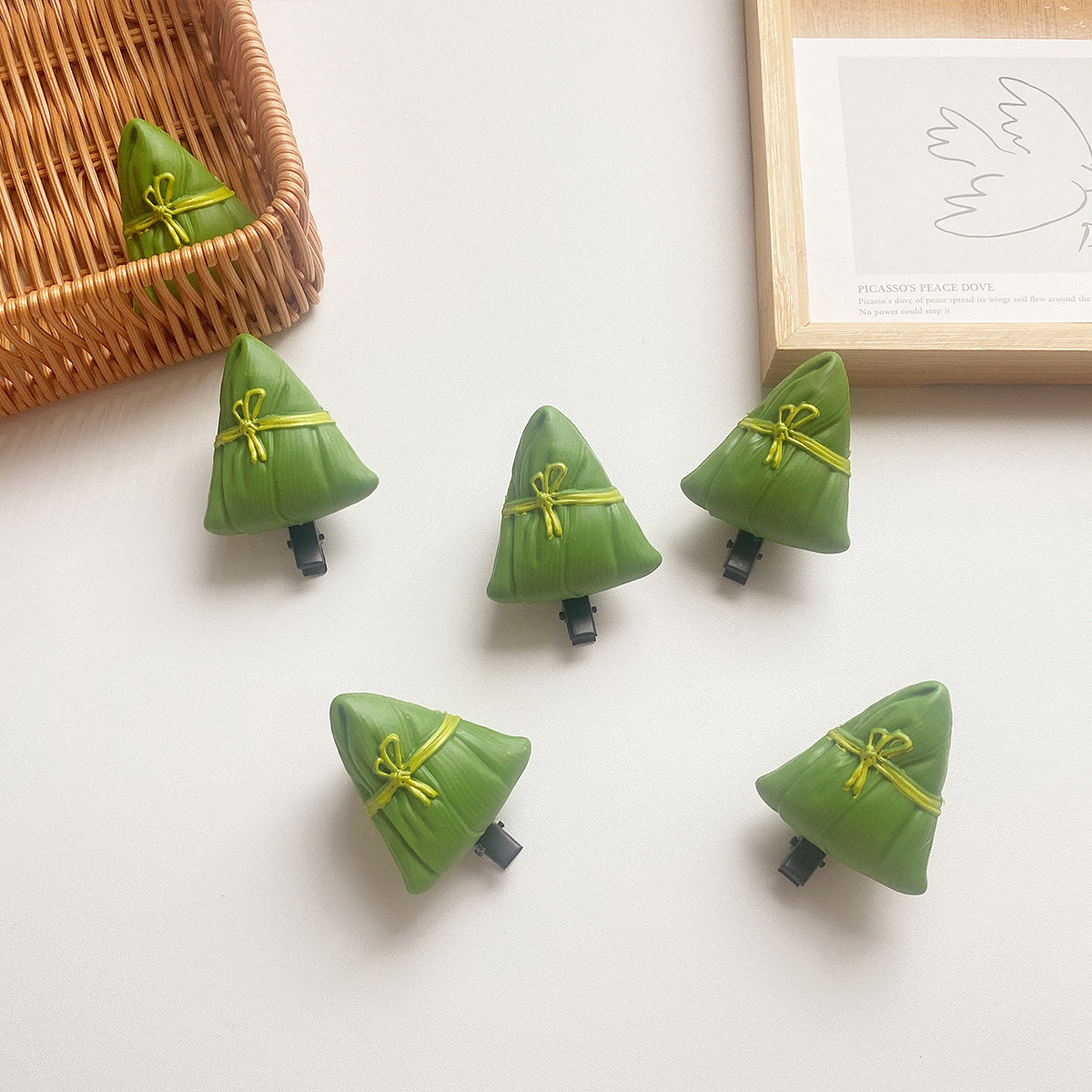 cute funnny and creative zongzi barrettes side clip hairpin children adult dragon boat festival hair accessories female kindergarten gifts funny