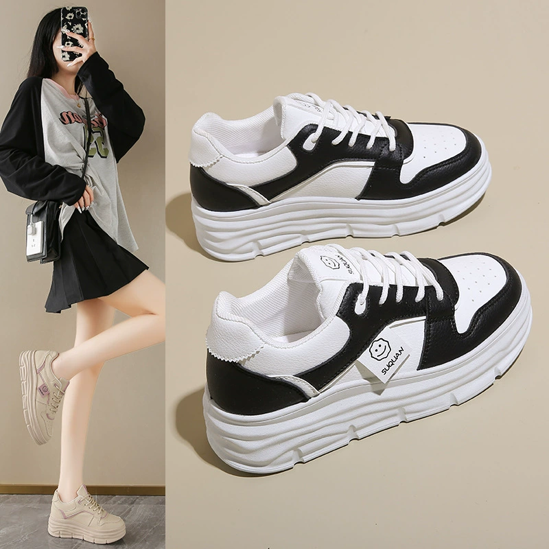 W3621 новый прижатый повседневный кроссовок 2024 осенняя мода дышащая обувь толстой подошвы студента корейская версия кроссовки