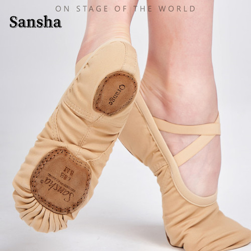 Sand City Dance Shoes for Girls with Soft Sole, Elastic Canvas, No Laces, Practice Shoes for Adults, Art Exam, Gymnastics, Ballet Dancing Shoes