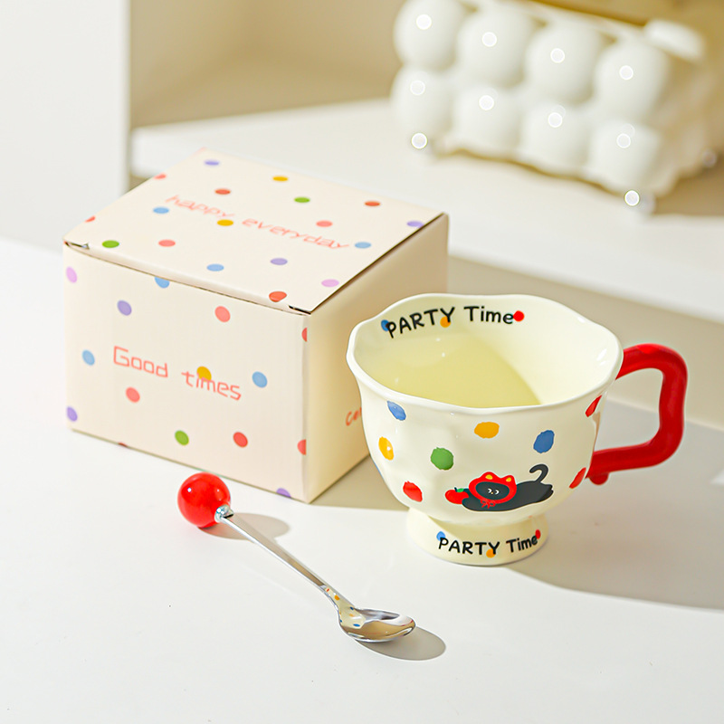 Taza de cerámica de moda creativa Regalo de oficina Taza para el hogar Taza de café Taza de agua Taza de desayuno Feliz cumpleaños