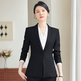 商务职业西装套装女银行物业销售工作服房地产4S店弹力西服正装