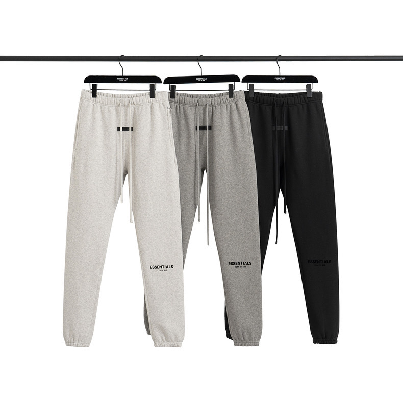 FOG FEAR OF GOD ESSENTIALS Fall/Winter Fleece-Lined Casual Trousers with Jogger