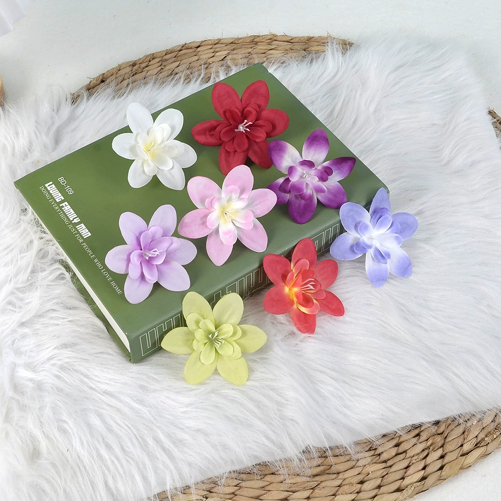 Искусственная цветочная композиция орхидеи для обеденного стола в отеле, банкета, ресторана, украшения холодных блюд, искусственные цветы.