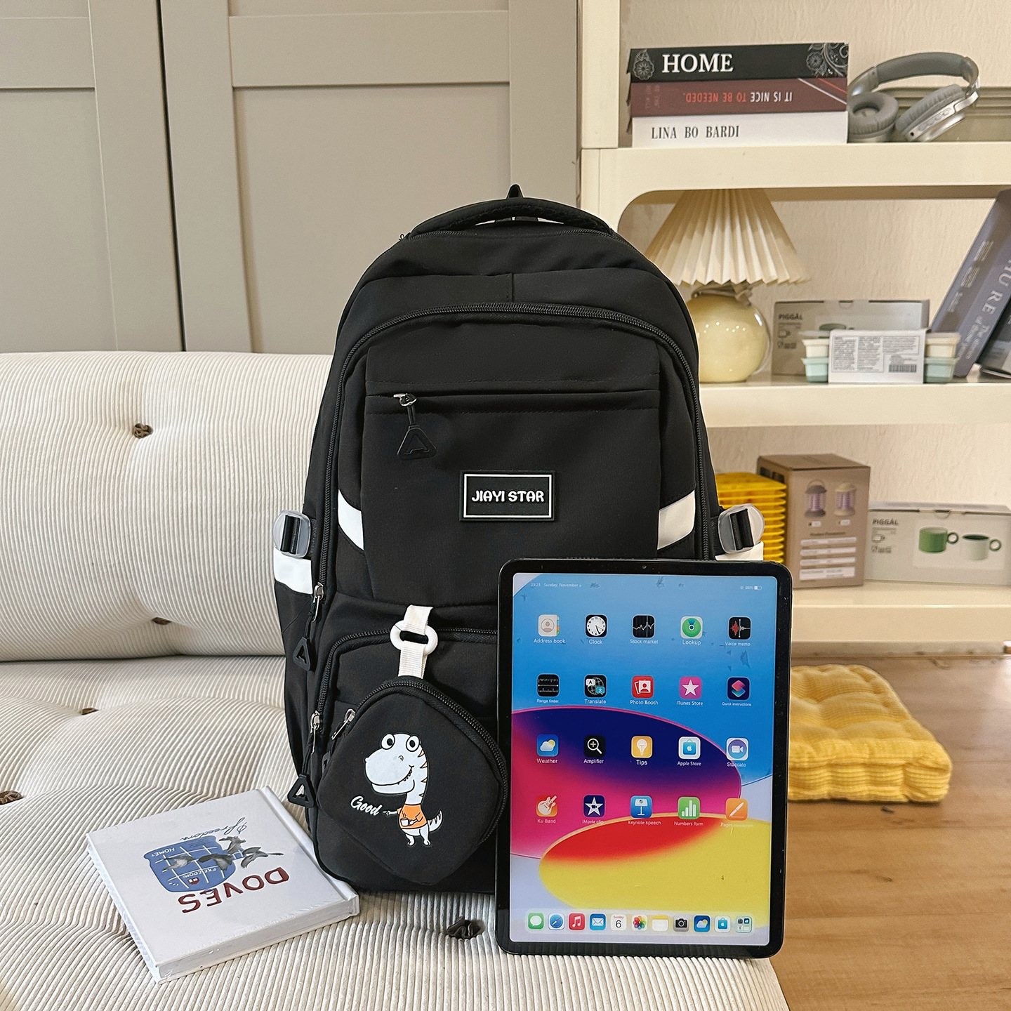 Mochila de estudiantes de secundaria JIAYIstar nueva mochila de viaje multicapa, mochila de gran capacidad para mujeres image 4