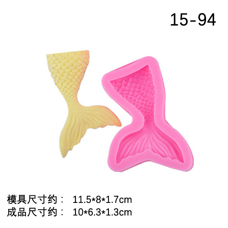 Océano serie sirena cola Shell Starfish Seahorse silicona molde fondant chocolate hornear decoración Accesorios
