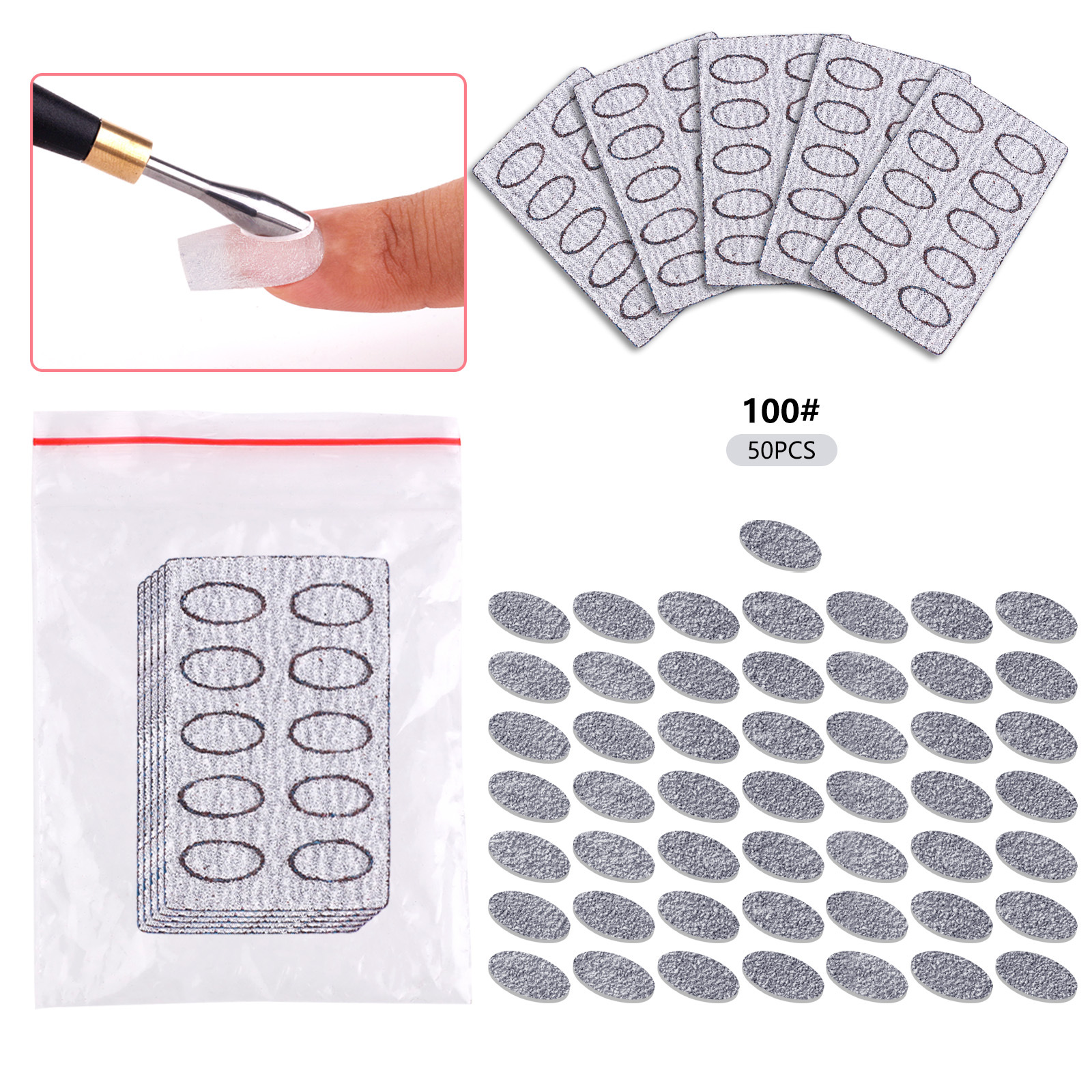 Push de acero para uñas transfronterizo Push de acero de herradura de doble cabeza ruso Push de piel muerta Pincel de manicura para pulir la superficie de la uña