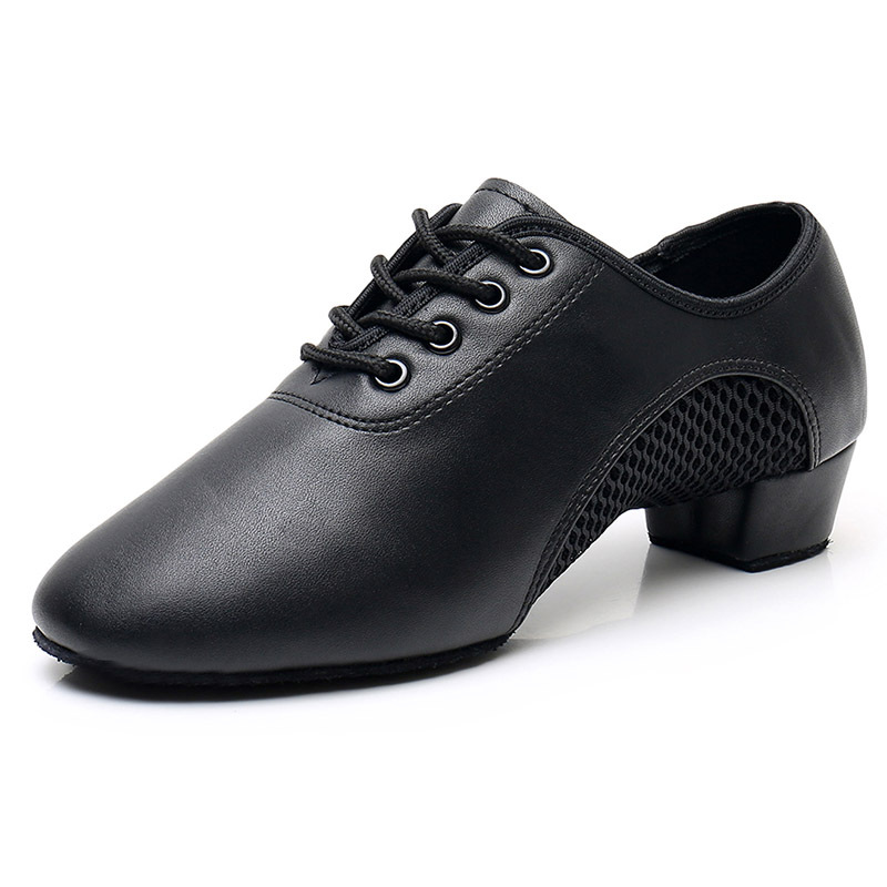 Men's Two-soled Latin Dance Shoes Adult Children's Comfortable Dance Practice Shoes Boys Black Dance Teacher Shoes