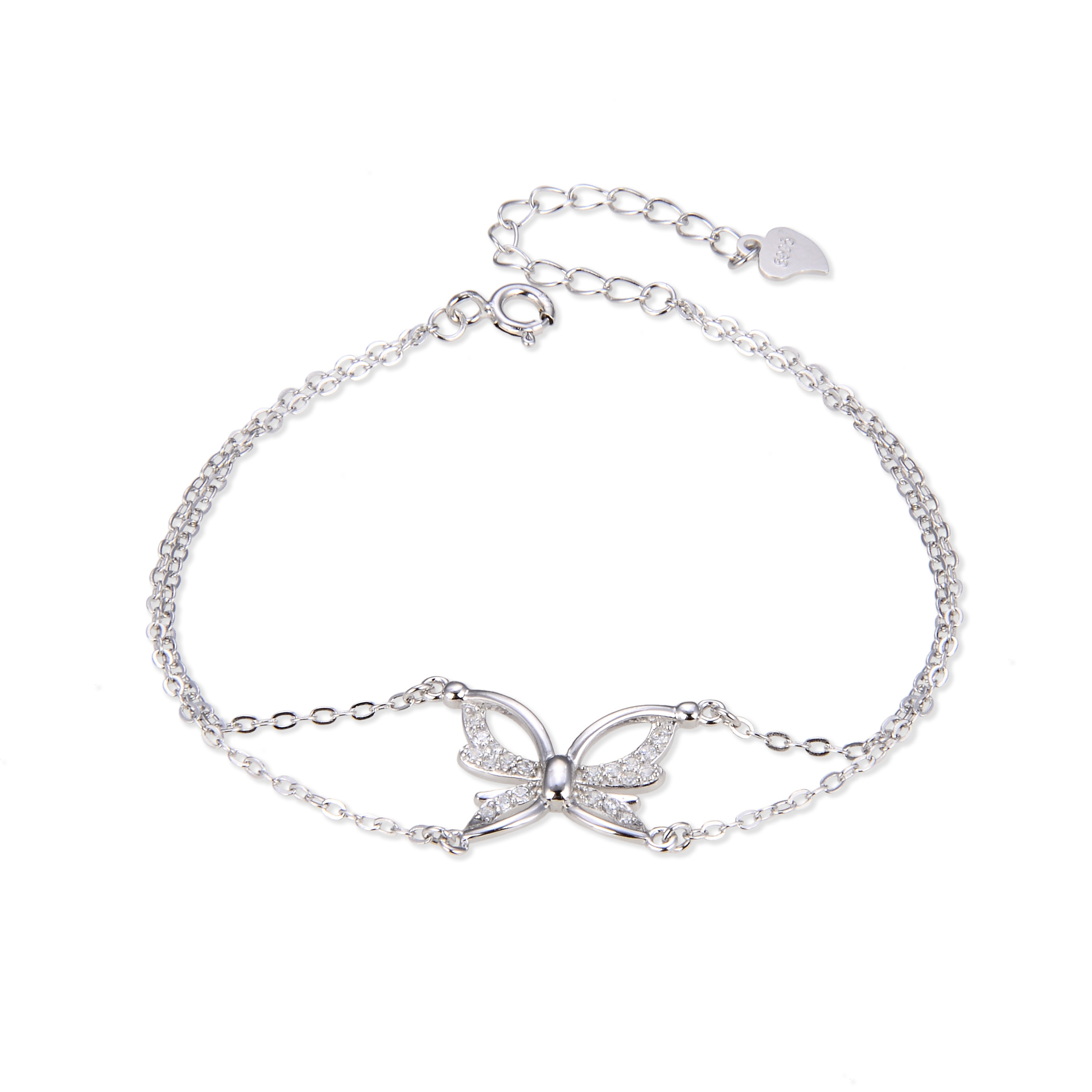 925 plata esterlina arco pulsera de doble capa de las mujeres diseño sentido nicho luz lujo 2023 nuevo pulsera novias regalo