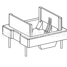 ET20变压器骨架ET21底座 2+2针 bobbin  2007-1