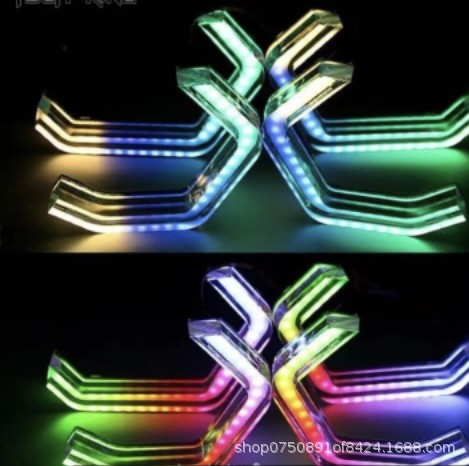 Car modification spoon light LED aperture shaped Angel eye headlight daytime running light magic color aperture