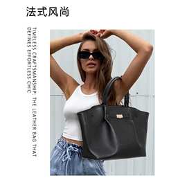 跨境热销黑色翅膀包大容量托特包小众设计款欧美时尚饺子包手提包