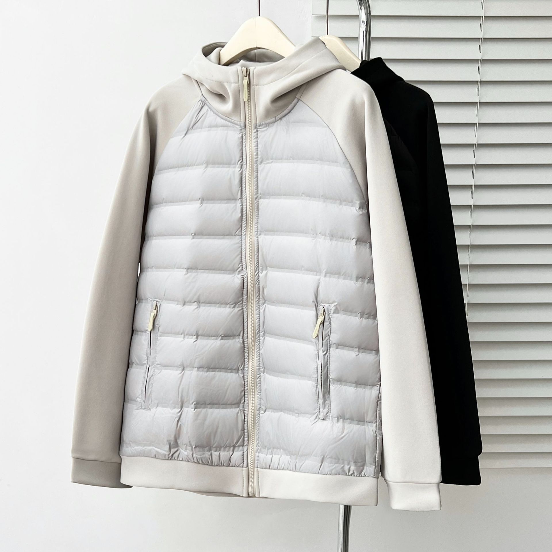 Winter New Arrival 100kg Korean-Style Fashion Slimming Ribbed Hooded Down Jacket for Plus-Size Women, Warm Inner Layer 1007