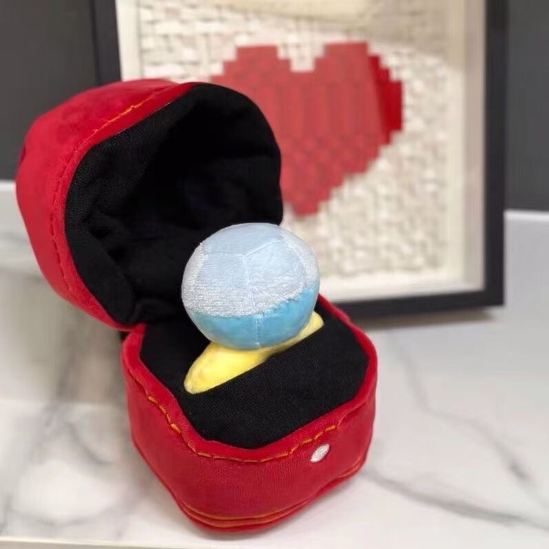 Xiaohongshu's Same Style Oversized Diamond Ring Proposal Ring Set, Plush Toy, Huge Creative Gift for Girls' Birthday