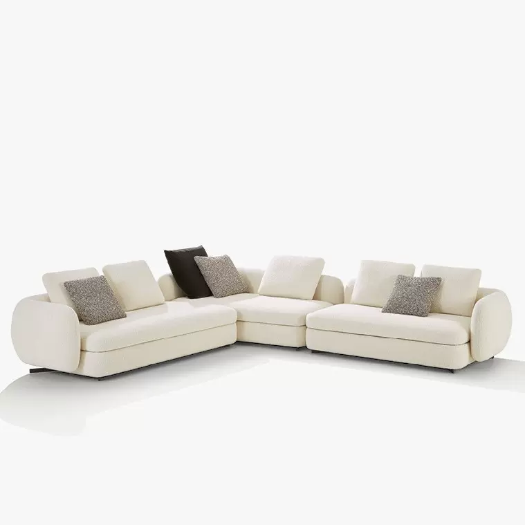 宝利丰圣日耳曼沙发大户型高级感棉麻布艺客厅别墅贵妃位沙发定制