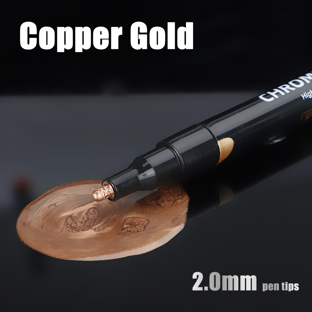 Espejo de color metálico cromado lápiz de pintura brillante modelo diy pintura reposición de color lápiz impermeable al por mayor