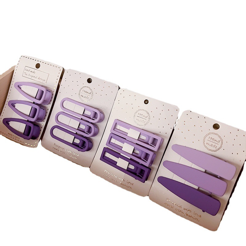 Nuevo clip helado de horquilla azul púrpura de niña horquilla rota clip BB de color degradado de estrella de cinco puntas de niña